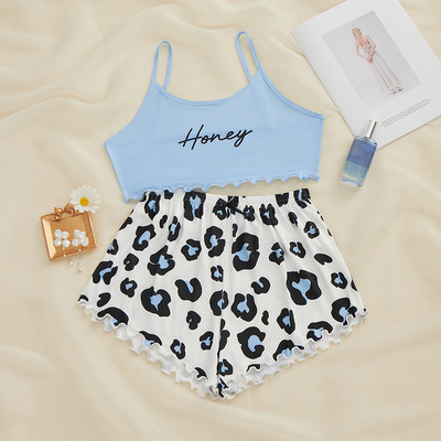 Suvised naiste magamisriided armsad koomiksiprintidega pidžaamakomplektid naistele, armas lühikeste varrukatega V-kaelus ja lühikesed püksid pidžaama