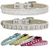Super Shining Diamond Rhinestone Κολάρο γάτας Puppy Baby Dog Collar Δερμάτινο λουρί για γατάκι Αξεσουάρ Ρυθμιζόμενο κολάρο κουταβιού