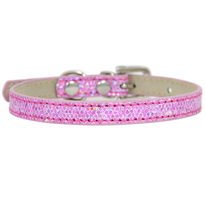 Super Shining Diamond Rhinestone Κολάρο γάτας Puppy Baby Dog Collar Δερμάτινο λουρί για γατάκι Αξεσουάρ Ρυθμιζόμενο κολάρο κουταβιού