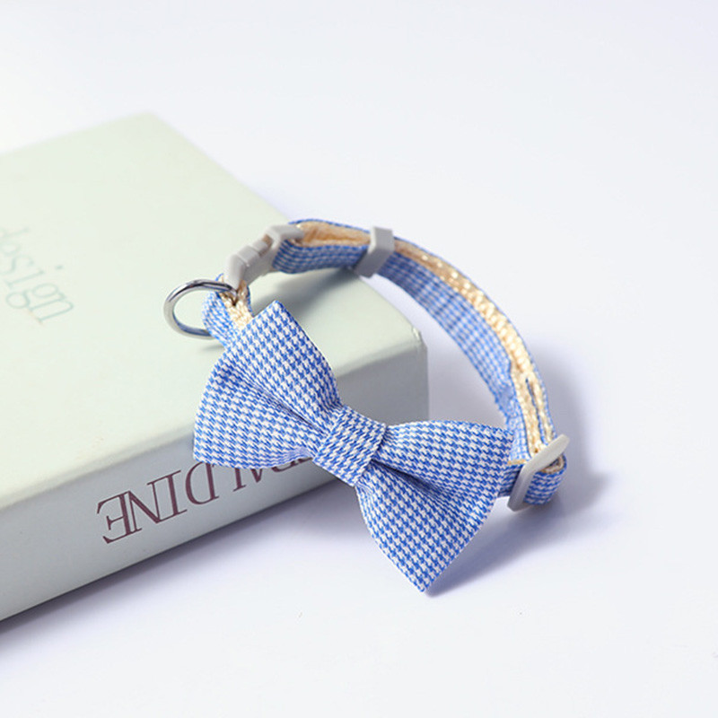 1 tk Plaid Print Lemmikloomade kutsikakoerte Reguleeritav Kikilipsu kaelarihm Kaelus Kikisõlme Lemmikloomade pulmakaunistused Aksessuaarid Armas lemmiklooma kaelarihm kikilips