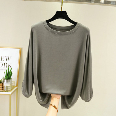 Φθινοπωρινές μαλακές και άνετες πιτζάμες δύο τεμαχίων Λεπτές μπλούζες με μακρύ παντελόνι Απλό σετ πιτζάμες για το σπίτι για γυναίκες