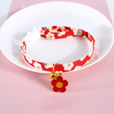 Pandantiv Floret Pisică Dolar Reglabil Pet Pisicuță Catramă de siguranță Colier Guler Cu Clopoțel Kawaii Flori Blossom Guler Accesorii