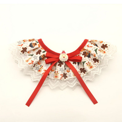 Χριστουγεννιάτικη δαντελένια γραβάτα για κατοικίδιο σκύλος CAT Δημιουργικό παπιγιόν για σκύλο για κατοικίδια Puppy RED παπιγιόν Κόκκινο γιακά για μικρά σκυλιά Προμήθειες Χριστουγεννιάτικα αξεσουάρ