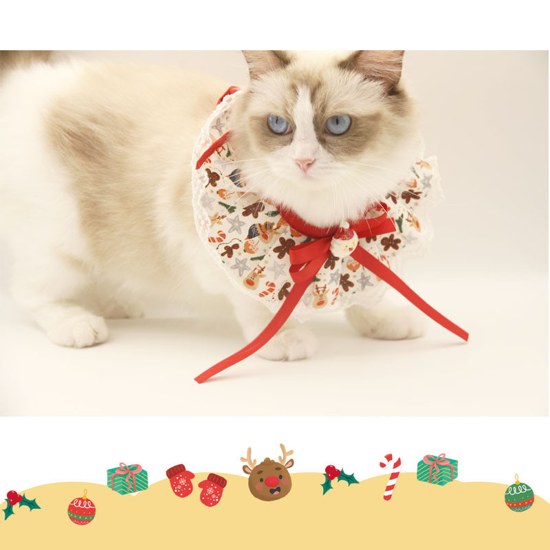 Χριστουγεννιάτικη δαντελένια γραβάτα για κατοικίδιο σκύλος CAT Δημιουργικό παπιγιόν για σκύλο για κατοικίδια Puppy RED παπιγιόν Κόκκινο γιακά για μικρά σκυλιά Προμήθειες Χριστουγεννιάτικα αξεσουάρ