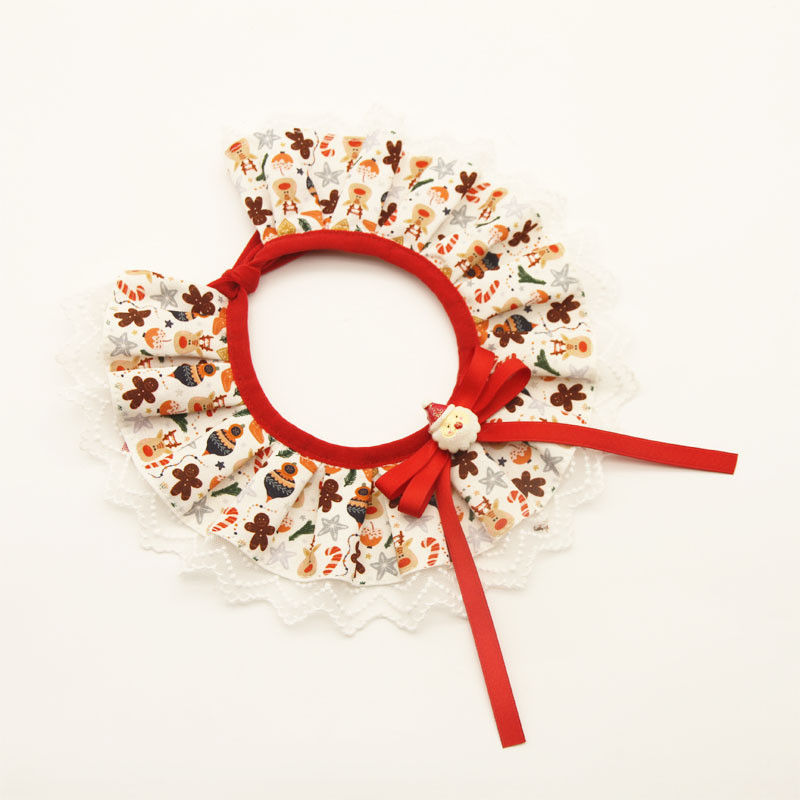 Χριστουγεννιάτικη δαντελένια γραβάτα για κατοικίδιο σκύλος CAT Δημιουργικό παπιγιόν για σκύλο για κατοικίδια Puppy RED παπιγιόν Κόκκινο γιακά για μικρά σκυλιά Προμήθειες Χριστουγεννιάτικα αξεσουάρ