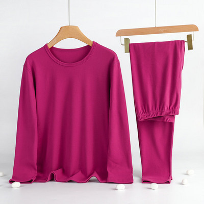 Haine de toamnă pentru femei, pantaloni lungi, set de două piese, 2023, iarnă caldă, cele mai noi, lenjerie de corp termică cu mâneci lungi, set de pijamale mari