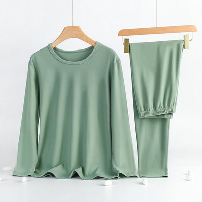 Haine de toamnă pentru femei, pantaloni lungi, set de două piese, 2023, iarnă caldă, cele mai noi, lenjerie de corp termică cu mâneci lungi, set de pijamale mari