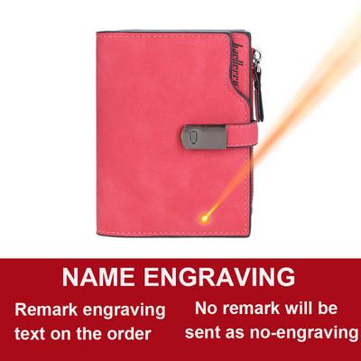 Naiste rahakotid, lühikesed tasuta nime graveeringuga magnetpandlaga Kvaliteetne kaardihoidja Naiste rahakott Tõmblukuga rahakott naistele