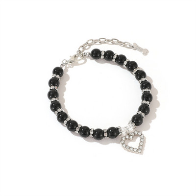 Ρυθμιζόμενο κολιέ με μαργαριτάρια κατοικίδιων ζώων για γάτες Gotas Animals Fashion Rhinestones Sphynx Cat Collar Kitten Dog collier chat