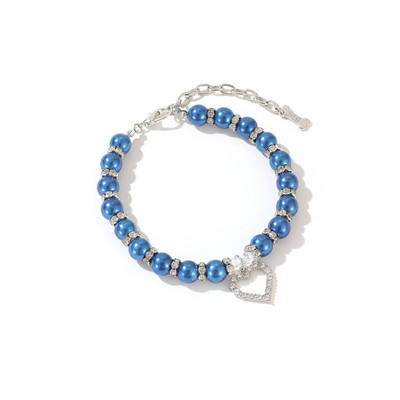 Ρυθμιζόμενο κολιέ με μαργαριτάρια κατοικίδιων ζώων για γάτες Gotas Animals Fashion Rhinestones Sphynx Cat Collar Kitten Dog collier chat