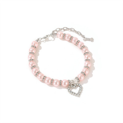 Ρυθμιζόμενο κολιέ με μαργαριτάρια κατοικίδιων ζώων για γάτες Gotas Animals Fashion Rhinestones Sphynx Cat Collar Kitten Dog collier chat