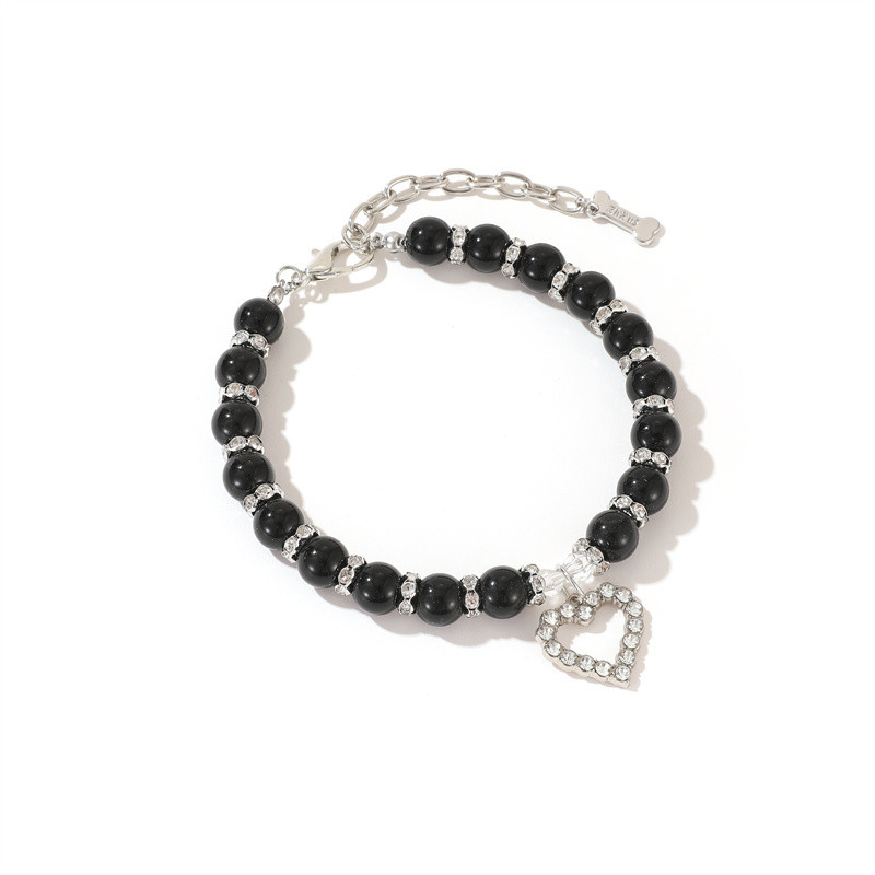 Ρυθμιζόμενο κολιέ με μαργαριτάρια κατοικίδιων ζώων για γάτες Gotas Animals Fashion Rhinestones Sphynx Cat Collar Kitten Dog collier chat