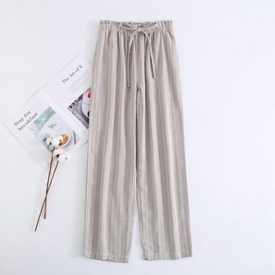 Άνοιξη φθινόπωρο 2023 Γυναικείες 100% βαμβακερές πάτους ύπνου Γυναικεία νυχτερινά παντελόνια Γυναικεία casual ριγέ παντελόνια πιτζάμα Παντελόνι για το σπίτι στο σπίτι