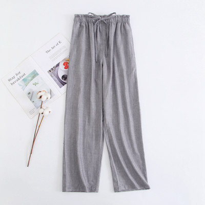 Άνοιξη φθινόπωρο 2023 Γυναικείες 100% βαμβακερές πάτους ύπνου Γυναικεία νυχτερινά παντελόνια Γυναικεία casual ριγέ παντελόνια πιτζάμα Παντελόνι για το σπίτι στο σπίτι