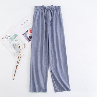 Άνοιξη φθινόπωρο 2023 Γυναικείες 100% βαμβακερές πάτους ύπνου Γυναικεία νυχτερινά παντελόνια Γυναικεία casual ριγέ παντελόνια πιτζάμα Παντελόνι για το σπίτι στο σπίτι
