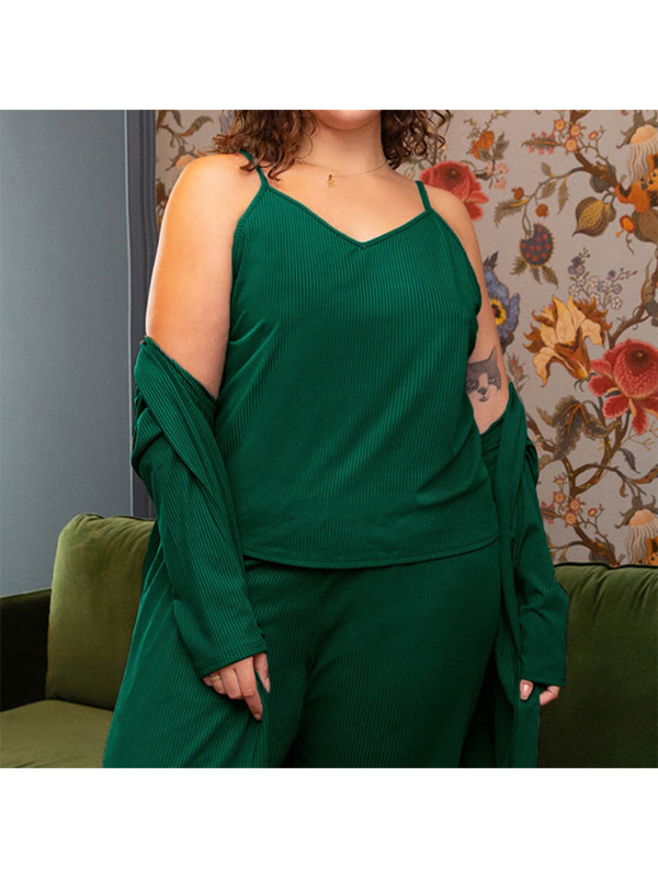 Γυναικεία casual κοστούμι ζαρτιέρες παντελόνια δύο τεμαχίων οικιακών ρούχων πιτζάμες συν μέγεθος ρούχα για γυναικεία σετ