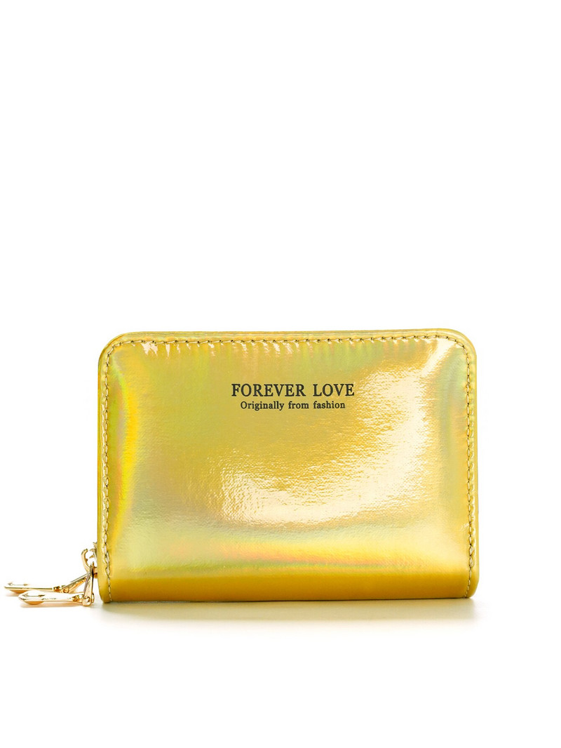 Γυναικεία κορίτσια Χρυσό λέιζερ Πορτοφόλι Πορτοφόλι για Κέρματα για Κάρτες Κατάλληλες για καθημερινές μετακινήσεις