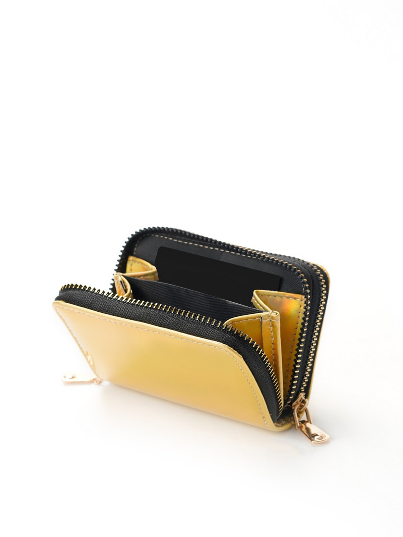 Γυναικεία κορίτσια Χρυσό λέιζερ Πορτοφόλι Πορτοφόλι για Κέρματα για Κάρτες Κατάλληλες για καθημερινές μετακινήσεις