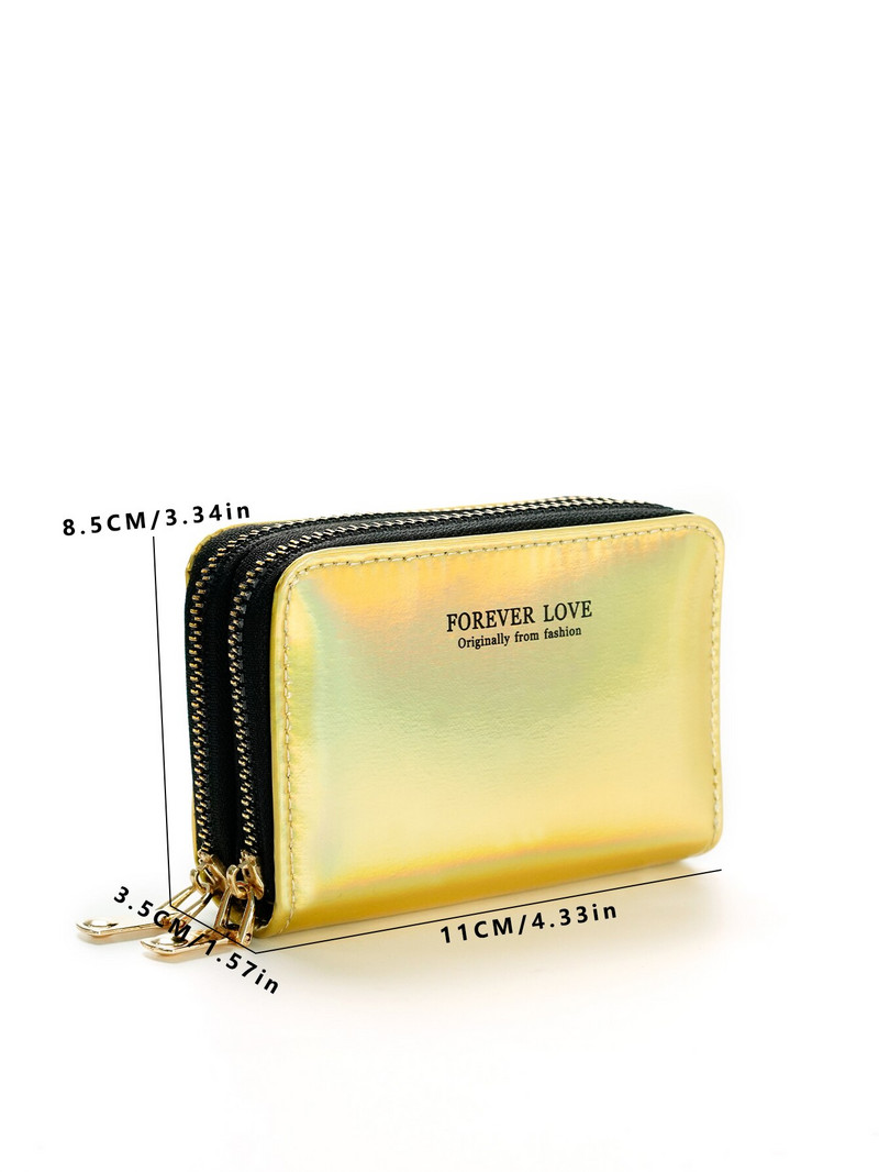 Γυναικεία κορίτσια Χρυσό λέιζερ Πορτοφόλι Πορτοφόλι για Κέρματα για Κάρτες Κατάλληλες για καθημερινές μετακινήσεις