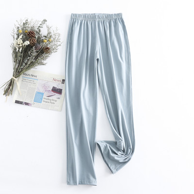 Kietos pižamos kelnės, moteriškos pavasarinės 100 % medvilnės, namų apranga Laisvalaikio laisvos vasaros miego kelnės Moteriškos poilsio erdvės drabužiai rudeninės apatinės kelnės