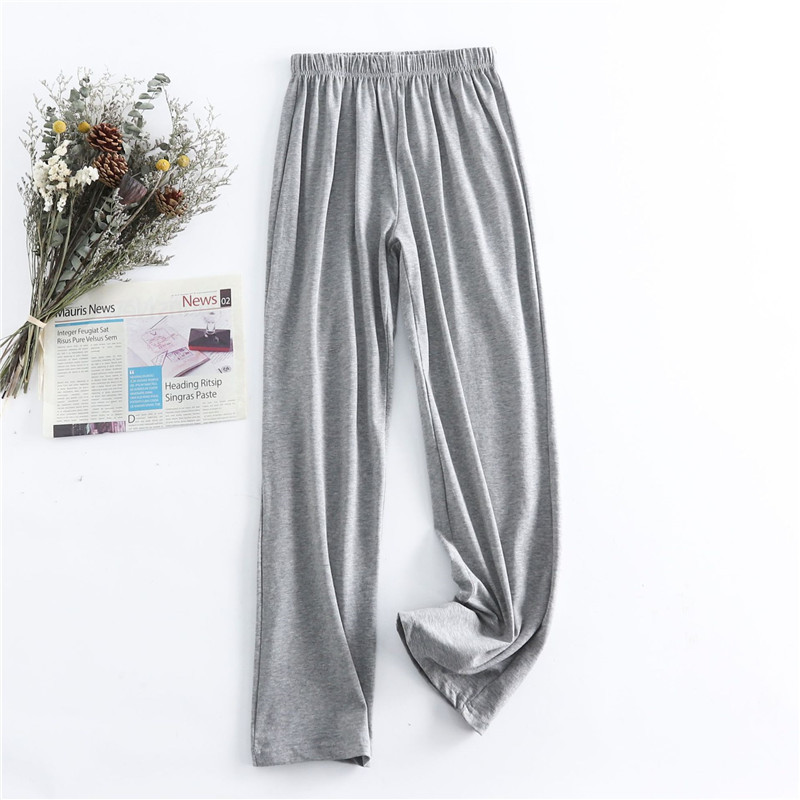 Kietos pižamos kelnės, moteriškos pavasarinės 100 % medvilnės, namų apranga Laisvalaikio laisvos vasaros miego kelnės Moteriškos poilsio erdvės drabužiai rudeninės apatinės kelnės