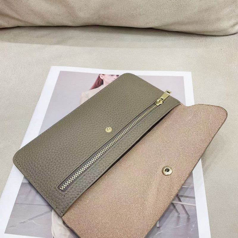  Naiste pikk rahakott Luksuslik soliidne raha õhuke sidurikott naistele moodne krediitkaardihoidja rahakott