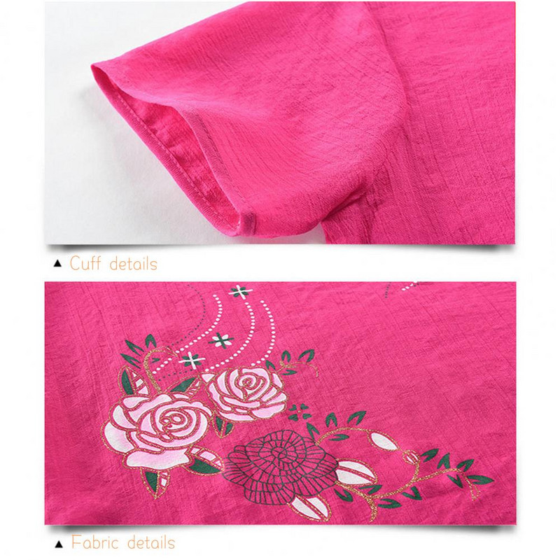 Keskealistele ja eakatele naiste suveülikonnad Lühikeste varrukatega Puuvillane linane T-särk Top & Laia säärega püksid Kaheosaline komplekt Naiste koduriided