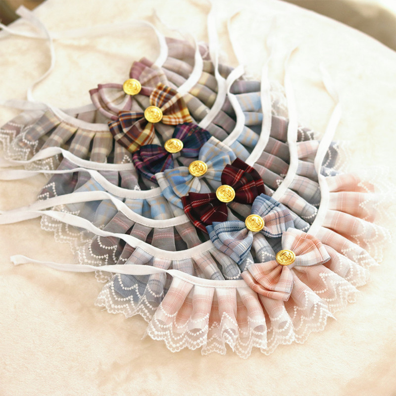 Dantela carouri roz pisică guler panglică tifon pisoi papion Bumbac colier câine bavete pentru câini mari sfoară accesorii pisici produse pentru animale de companie