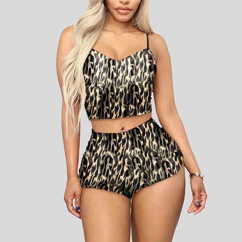 Fehérnemű szett Velvet hálóruha Női pizsama szett Szexi Babydoll Hálóruha Aranyos Cami felső és rövidnadrág Pijama Mujer