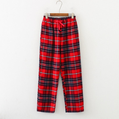 2023. aasta kevad-sügis naised, 100% puuvillased püksid Naistele Suures suuruses ööpüksid Naiste vabaaja ruudulised kodupüksid S-XL