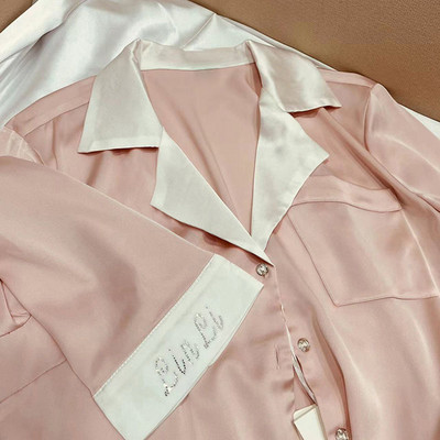 Pidžaamakomplektid Kvaliteetsed Kerge Luksus Siid Naiste Magamisriided Kevad sügis Pikad varrukad Mood Ice Silk Koduriided Salongirõivad