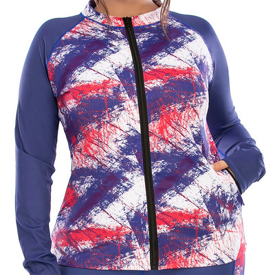 Γυναικείο σετ με φερμουάρ για γυναικεία αθλητικά ρούχα Xl 2xl 3xl