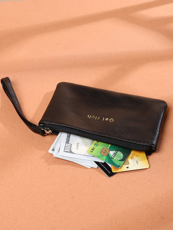 Wallet Women 2023 Νέο μοτίβο Lychee Γυαλιστερό μαλακό δερμάτινο συμπλέκτη PU μακριά τσάντα κινητού τηλεφώνου Πορτοφόλι με κέρματα Πορτοφόλι χονδρικής για γυναίκες