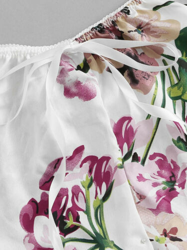 Kuumad elegantsed daami pidžaamakomplektid vabaaja sidemega aluspesu pitsprinteriga pesu magamisriided Naiste seksikas V-kaelusega lilleline Babydoll Plus Size