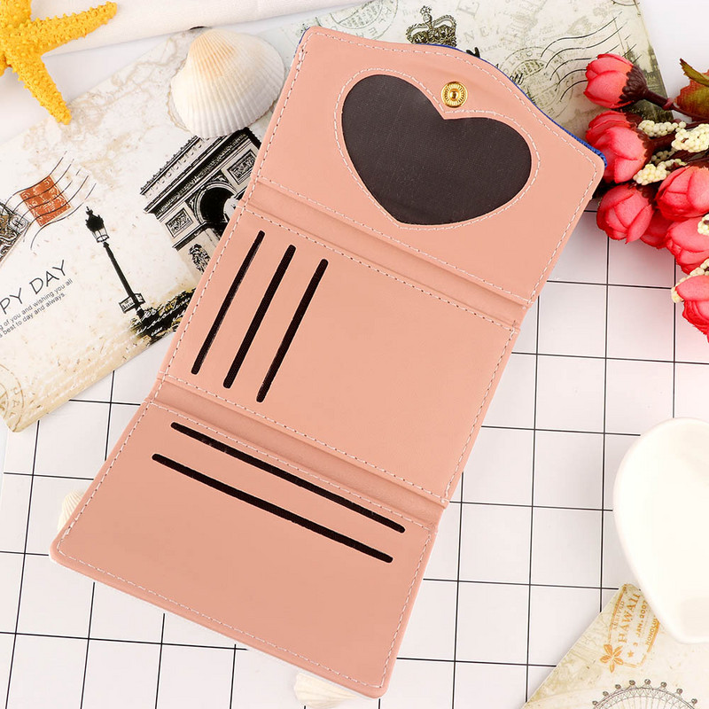 Reducere Stil dulce Sailor Moon Poșetă Poșetă din piele PU Carte de monede Geantă pentru femei Moda Bomboane Culoare Arc Nod Portofel scurt Cadou pentru fete