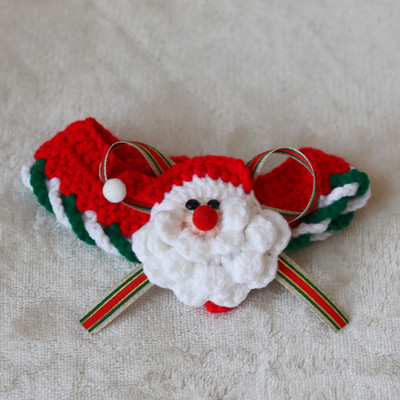 Χριστουγεννιάτικες σαλιάρες για κατοικίδια για γάτας με φιόγκο Πλεκτό Πρωτοχρονιάτικο σκυλί με λουρί Φουλάρι Χριστουγεννιάτικη στολή Αξεσουάρ για μικρομεσαίες προμήθειες για κατοικίδια