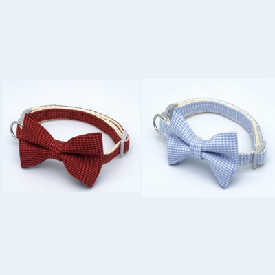 2 ΤΕΜ. Χαριτωμένο καρό καρό κολάρο γάτας Πόρπη ασφαλείας Παπιγιόν γατάκι Καρό φιόγκο από πουλί Ρυθμιζόμενο κολιέ για κατοικίδια Κουτάβι με λαιμόκοψη