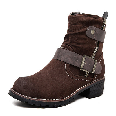 Νέες γυναικείες μπότες μοτοσικλέτας Φθινοπωρινές μπότες χειμερινής μόδας πλατφόρμας Γυναικεία κλασικά ρετρό μπότες casual παπούτσια Γυναικεία παπούτσια σε συν μέγεθος