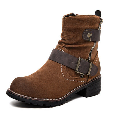 Νέες γυναικείες μπότες μοτοσικλέτας Φθινοπωρινές μπότες χειμερινής μόδας πλατφόρμας Γυναικεία κλασικά ρετρό μπότες casual παπούτσια Γυναικεία παπούτσια σε συν μέγεθος