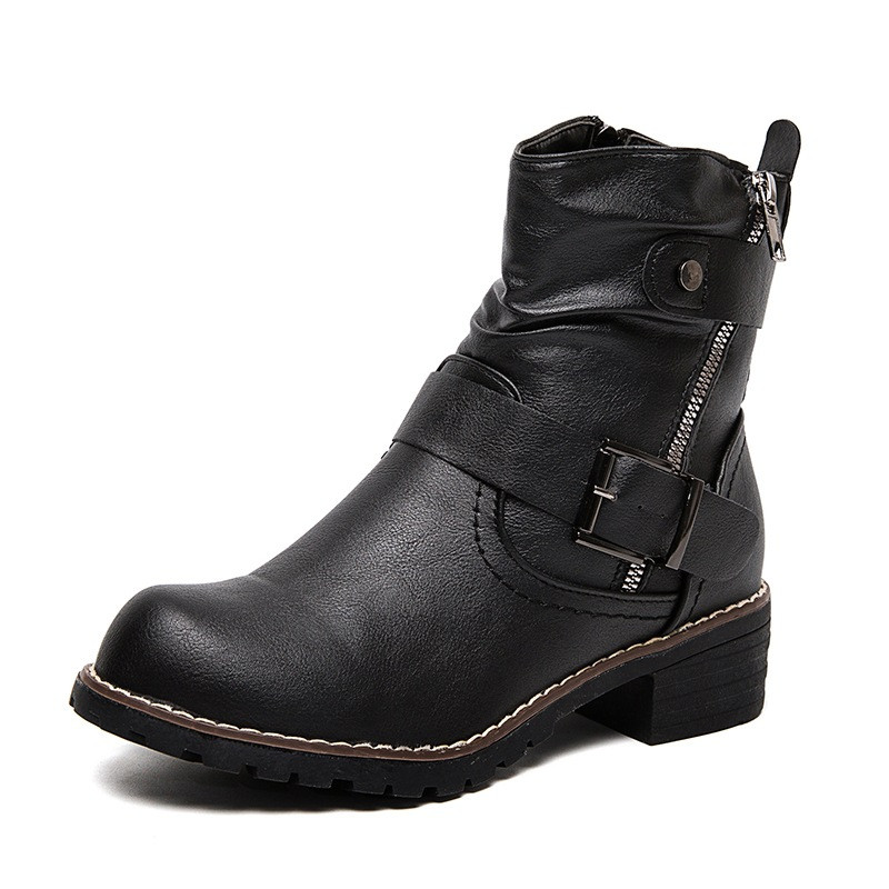 Νέες γυναικείες μπότες μοτοσικλέτας Φθινοπωρινές μπότες χειμερινής μόδας πλατφόρμας Γυναικεία κλασικά ρετρό μπότες casual παπούτσια Γυναικεία παπούτσια σε συν μέγεθος
