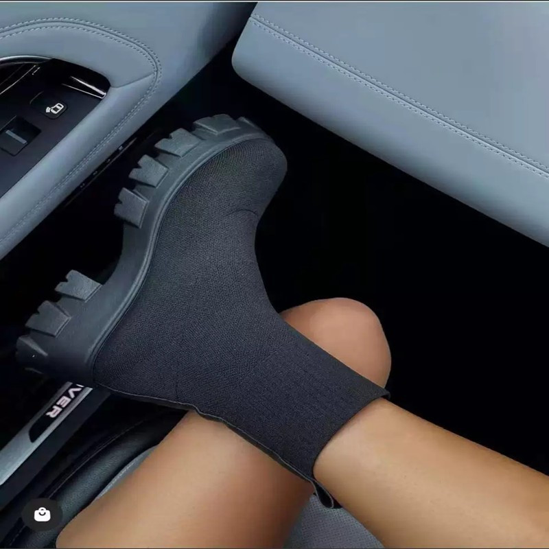 Fashion Sneakers Γυναικεία παπούτσια Stretch Υφασμάτινη κάλτσα Μποτάκια Αστραγάλου Plus Size Παπούτσια Γυναικεία Μπότα Πλατφόρμας Zapatos De Mujer Γυναικείες μπότες