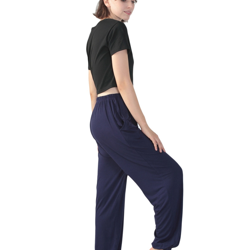 Naiste püksid lahtised kõrge vöökoha elastsus Talvine rasvane pikkade varrukatega kodu Spordipüksid vabaaja tumesinised püksid kõrge kvaliteediga