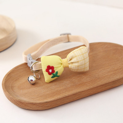 Νέο κολάρο κατοικίδιων ζώων, κολάρο γάτας, χαριτωμένο κινούμενα σχέδια, λουλούδι, κουνέλι, κουδούνι, κολιέ για γάτες, πολύχρωμα, μικρά κατοικίδια, γάτες, προμήθειες για σκύλους