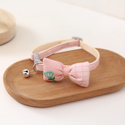 Νέο κολάρο κατοικίδιων ζώων, κολάρο γάτας, χαριτωμένο κινούμενα σχέδια, λουλούδι, κουνέλι, κουδούνι, κολιέ για γάτες, πολύχρωμα, μικρά κατοικίδια, γάτες, προμήθειες για σκύλους