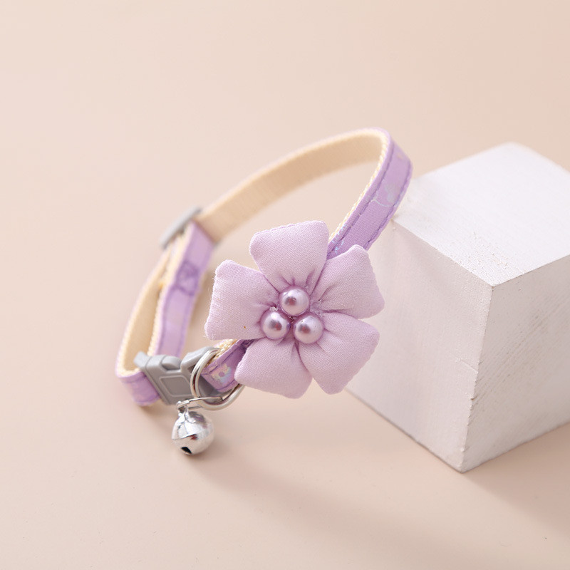 Νέο κολάρο κατοικίδιων ζώων, κολάρο γάτας, χαριτωμένο κινούμενα σχέδια, λουλούδι, κουνέλι, κουδούνι, κολιέ για γάτες, πολύχρωμα, μικρά κατοικίδια, γάτες, προμήθειες για σκύλους