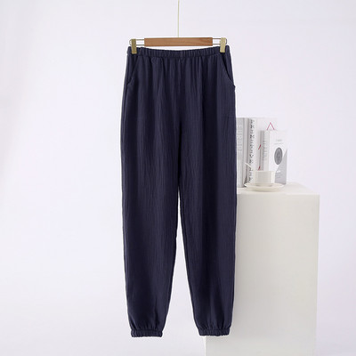 Παντελόνι πιτζάμα με γάζα 100% Γυναικεία υπνοδωμάτια από καθαρό βαμβάκι Άνοιξη Φθινόπωρο Καλοκαίρι Λεπτό τμήμα Ιαπωνικά πόδια Σπίτι Παντελόνι Σαλόνι