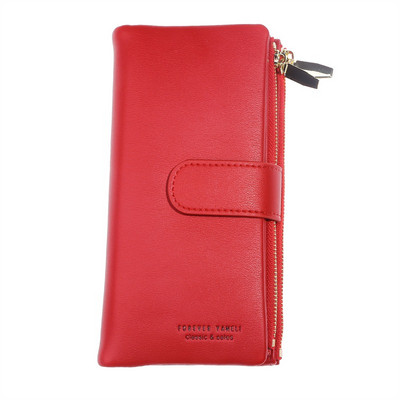 Νέα γυναικεία δερμάτινα πορτοφόλια Pu γυναικεία μακριά πορτοφόλια τσάντα μεγάλης χωρητικότητας Τηλέφωνο τσάντα πολλαπλών λειτουργιών συμπλέκτη για κέρματα