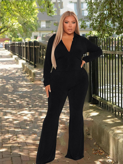 Γυναικεία ρούχα σε μεγάλο μέγεθος, χειμωνιάτικο παγωμένο βελούδινο μακρυμάνικο μπλουζάκι και παντελόνι σετ δύο τεμαχίων Γυναικεία ρούχα Χονδρική Dropshipping