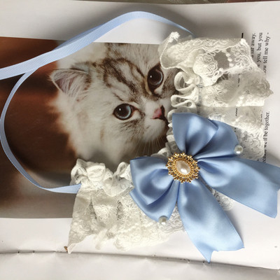 Guler de câine din mătase cu bijuterii, nuntă, pisică, cățeluș, panglică, eșarfă, pandantiv, funde pentru animale de companie, colier din satin, accesorii noi pentru pisoi, papion cadou