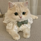 Guler de câine din mătase cu bijuterii, nuntă, pisică, cățeluș, panglică, eșarfă, pandantiv, funde pentru animale de companie, colier din satin, accesorii noi pentru pisoi, papion cadou